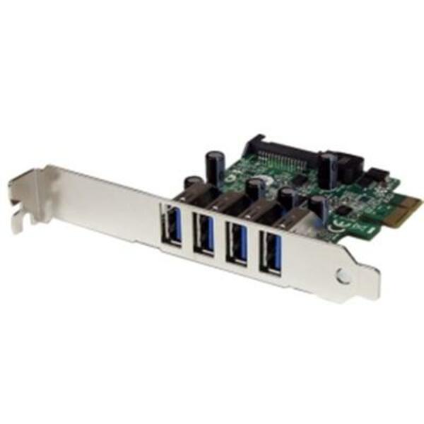 StarTech.com 4 Port PCI Express PCIe SuperSpeed USB 3.0 Controller Card Adapter with UASP - SATA Power