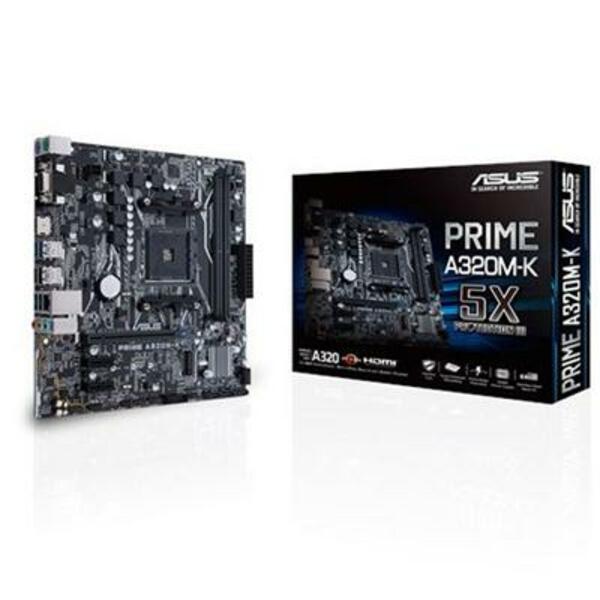 Asus Prime PRIME A320M-K Desktop Motherboard - AMD Chipset - Socket AM4 - Mini ITX