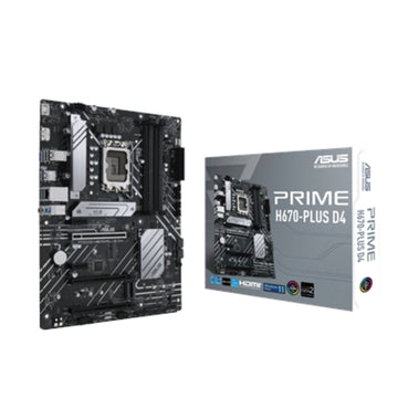 Asus Prime H670-PLUS D4 Desktop Motherboard - Intel Chipset - Socket LGA-1700 - Intel Optane Memory Ready - ATX
