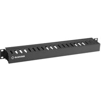 Black Box 1U 19" Horizontal Cable Manager, Finger Duct, Single-Sided, Black