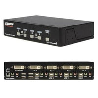 StarTech.com StarTech.com 4 Port DVI + USB KVM Switch with Audio - KVM switch - USB 2.0 Hub - 2 ports - 1 local user - 1U