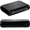 TRENDnet 8-Port Unmanaged 10/100 Mbps GREENnet Ethernet Desktop Switch; TE100-S8; 8 x 10/100 Mbps Ethernet Ports; 1.6 Gbps Switching Capacity; Plastic Housing; Network Ethernet Switch; Plug &amp; Play