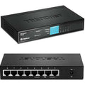 TRENDnet 8-Port 10/100Mbps PoE Switch, 4 x 10/100 Ports, 4 x 10/100 PoE Ports, 30W PoE Power Budget, 1.6 Gbps Switching Capacity, 802.3af, Lifetime Protection, Black, TPE-S44