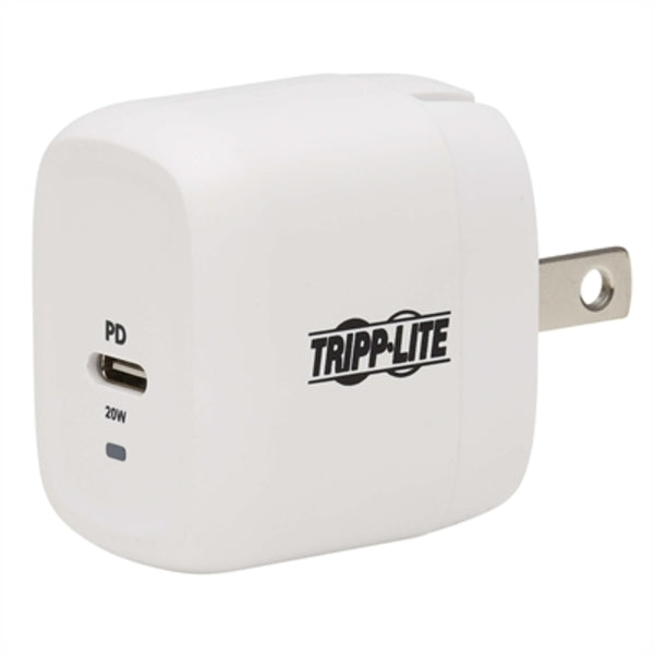 Tripp Lite USB-C Wall Charger Compact 1-Port GaN Technology, 20W PD 3.0 Charging, White