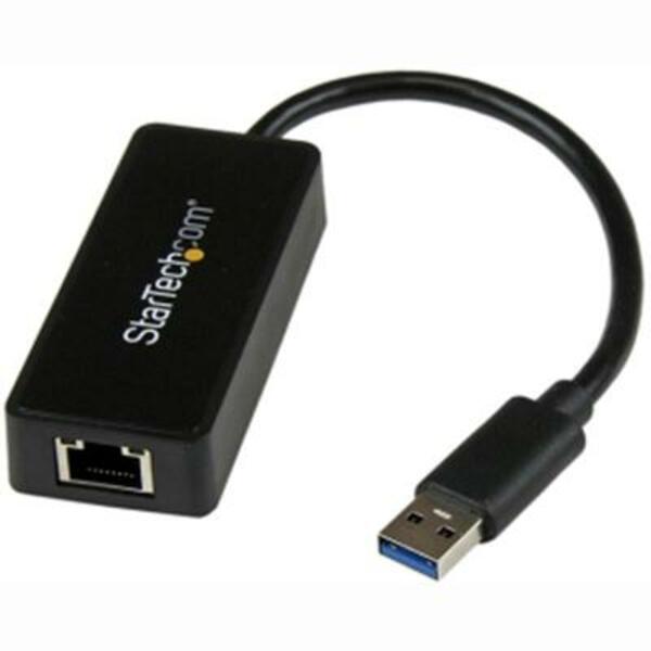 StarTech.com USB 3.0 to Gigabit Ethernet Adapter NIC w/ USB Port - Black