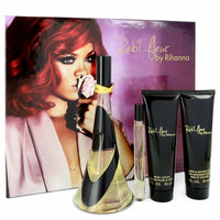Reb'l Fleur Gift Set - 3.4 Oz Eau De Parfum Spray + 3 Oz Body Lotion + 3 Oz Shower Gel + .34 Oz Mini Edp Spray -- For Women
