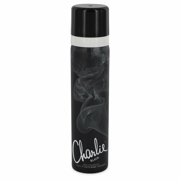 Charlie Black Body Fragrance Spray 2.5 Oz For Women