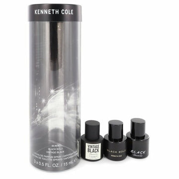 Kenneth Cole Gift Set - 0.5 Oz Kenneth Cole Black Mini Edt Spray + 0.5 Oz Kenneth Cole Black Mini Edp Spray + 0.5 Oz Kenneth Cole Vintage Black Mini  Edt Spray -- For Men