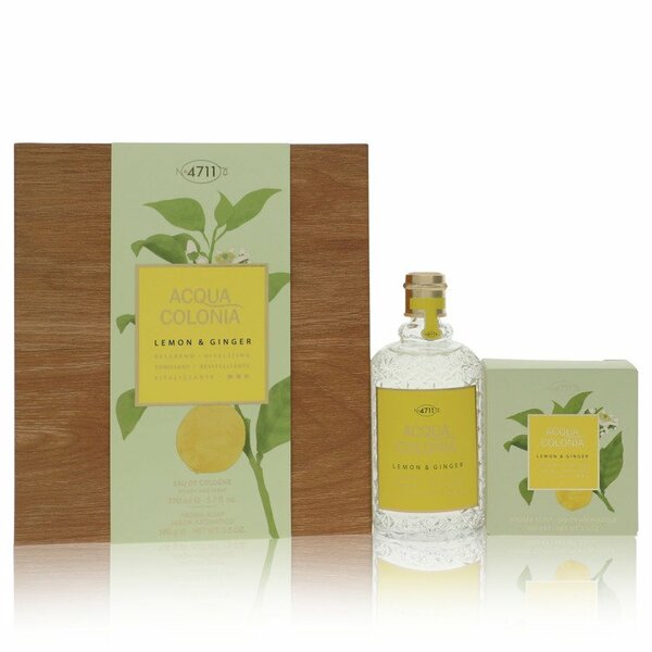 4711 Acqua Colonia Lemon & Ginger Gift Set - 5.7 Oz Eau De Cologne Splash & Spray + 3.5 Oz Aroma Soap -- For Women