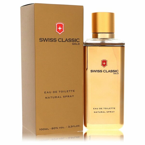 Swiss Classic Gold Eau De Toilette Spray 3.3 Oz For Men