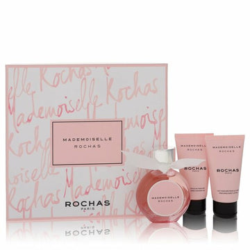 Mademoiselle Rochas Gift Set - 1.7 Eau De Parfum Spray + 1.7 Oz Perfumed Body Lotion + 1.7 Oz Perfumed Shower Gel -- For Women