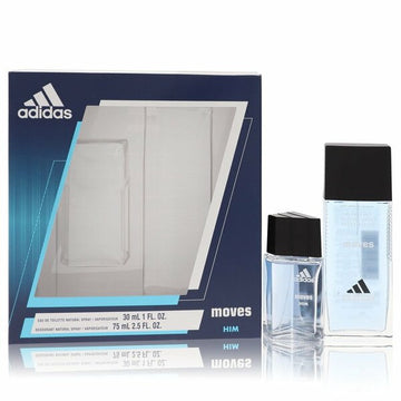 Adidas Moves Gift Set - 1 Oz Eau De Toilette Spray + 2.5 Oz Deodorant Spray -- For Men