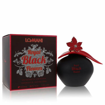 Lomani Royal Black Flowers Eau De Parfum Spray 3.4 Oz For Women