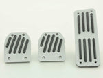 FK aluminum pedals pedal set 3-piece Mercedes Benz C- / E- / S-Class pedal cover car pedals with stripes design