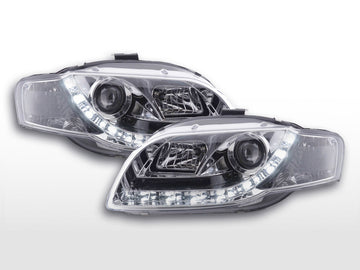 Daylight headlight LED daytime running lights Audi A4 type 8E 04-08 chrome