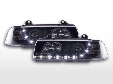 Daylight headlight LED DRL look BMW 3-series Coupe, Cabrio type E36 92-98 black