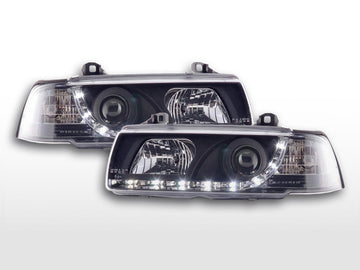 Daylight headlight LED DRL look BMW 3-series Limo type E36 92-98 black