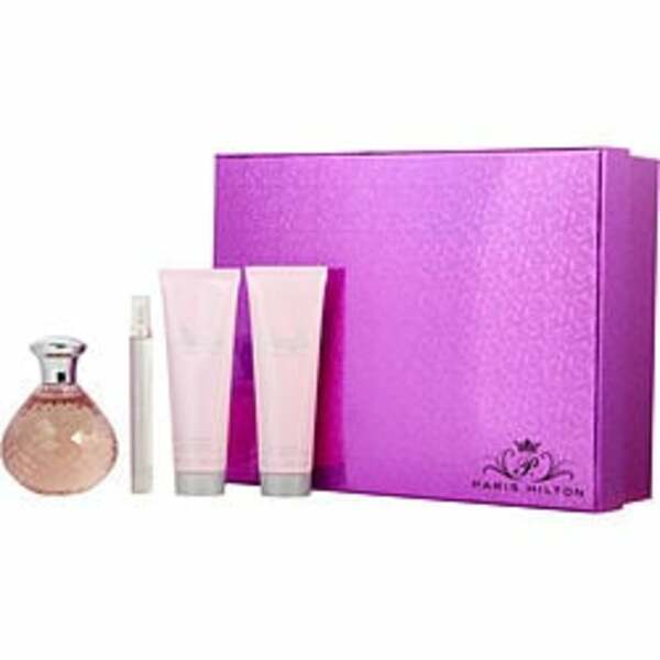 Paris Hilton Dazzle By Paris Hilton Eau De Parfum Spray 4.2 Oz & Body Lotion 3 Oz & Shower Gel 3 Oz & Eau De Parfum Spray 0.33 Oz For Women