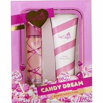 Pink Sugar By Aquolina Edt Spray 3.4 Oz & Body Lotion 8.4 Oz For Women