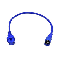 Iec C14 To C15 High Temperature Power Cable Blue 1M