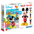 Disney Mickey 104 + 3D puzzle 104pcs