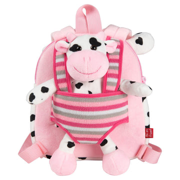 Connie Cow backpack with plush toy 25cm