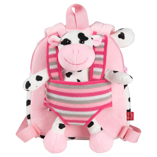Connie Cow backpack with plush toy 25cm