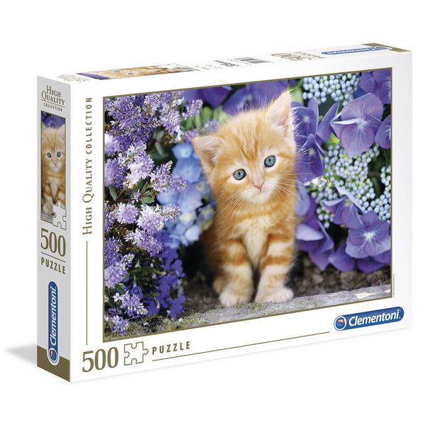 Ginger Cat in Flowers puzzle 500pcs