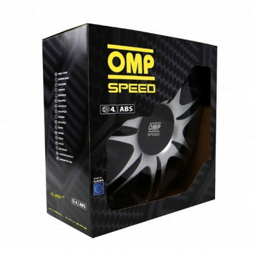 Enjoliveur OMP Ghost Speed Noir Argenté 16" (4 uds)