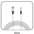 6 Ft. Fast Charge and Sync Round Micro USB Cable-WHITE
