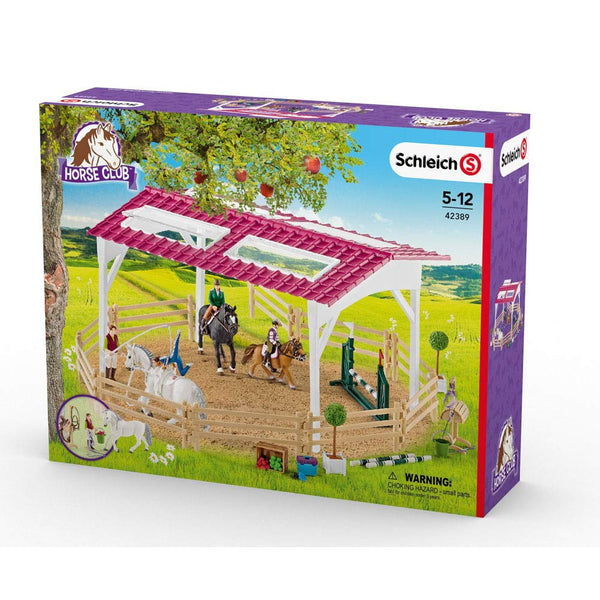 SCHLEICH Horse Club Riding School with Riders and Horses Toy Playset, 5 to 12 Years, Multi-colour (42389)