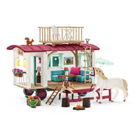 SCHLEICH Horse Club Caravan for Secret Club Meetings Toy Playset, 5 to 12 Years, Multi-colour (42415)