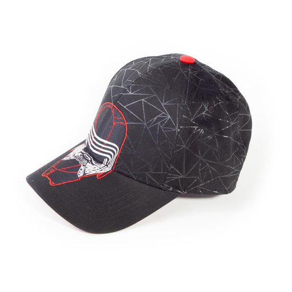 STAR WARS Rise of Skywalker Kylo Ren Mask with Web Pattern Adjustable Cap, Unisex, Black/Red (BA871100STW)