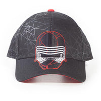 STAR WARS Rise of Skywalker Kylo Ren Mask with Web Pattern Adjustable Cap, Unisex, Black/Red (BA871100STW)