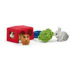 SCHLEICH Farm World Rabbit and Guinea Pig Hutch Toy Playset, 3 to 8 Years, Multi-colour (42500)