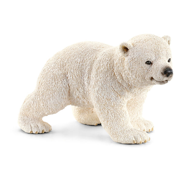 SCHLEICH Wild Life Polar Bear Cub Walking Toy Figure, 3 to 8 Years (14708)