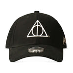 HARRY POTTER Wizards Unite Deathly Hallows Symbol Adjustable Baseball Cap, Black (BA326736HPT)