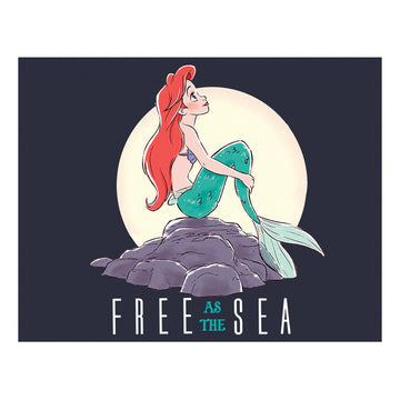 DISNEY The Little Mermaid Free as the Sea Cosmetic Case, Female, Navy Blue  (ABYBAG313)