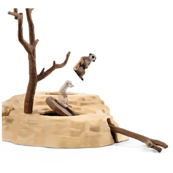 SCHLEICH Wild Life Meerkat Hangout Toy Figure Set, Unisex, 3 to 8 Years, Multi-colour (42530)