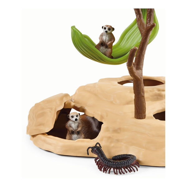 SCHLEICH Wild Life Meerkat Hangout Toy Figure Set, Unisex, 3 to 8 Years, Multi-colour (42530)