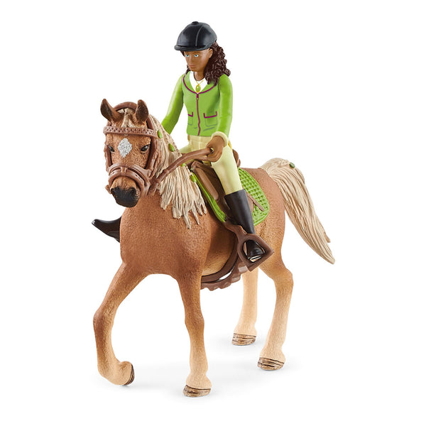 SCHLEICH Horse Club Sarah & Mystery Toy Figure Set, Unisex, 5 to 12 Years, Multi-colour (42542)