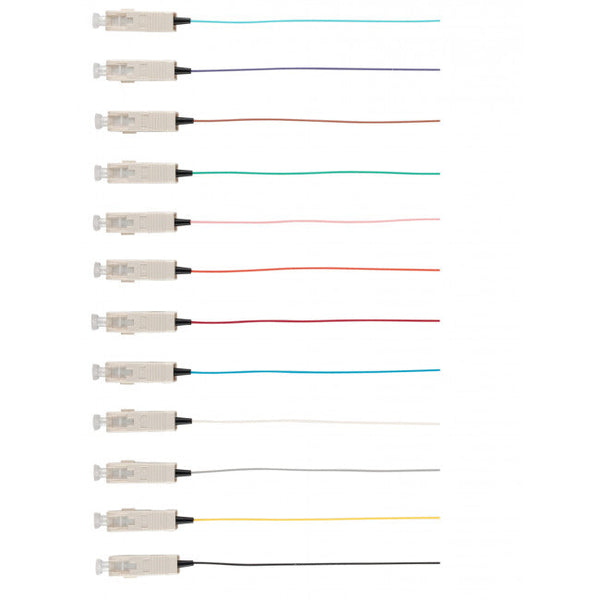 Fibre Pigtail Sc Om4 Multimode 2m - 12 Pack Rainbow