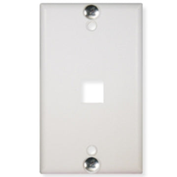 ICC ICC-IC107FFWWH Wall Plate, Phone, Flush, 1-port, White