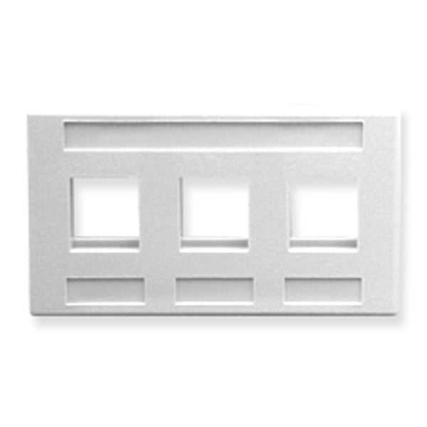 ICC ICC-IC107FM3WH Faceplate, Furniture, 3-port, White