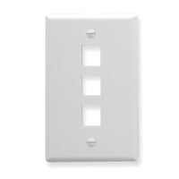 ICC ICC-IC107LF3WH Faceplate, Oversized, 3-port, White