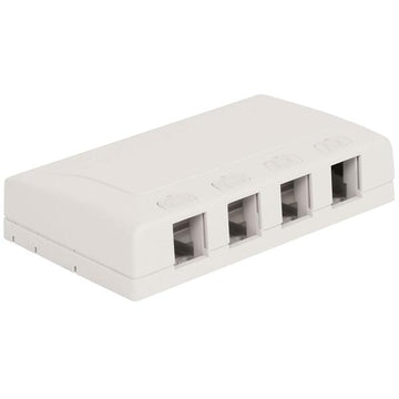 ICC ICC-IC108SB4WH Surface Mount Box, Elite, 4-port, White