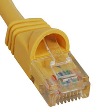 ICC ICC-ICPCSJ14YL Patch Cord, Cat 5e, Molded Boot, 14' Yl