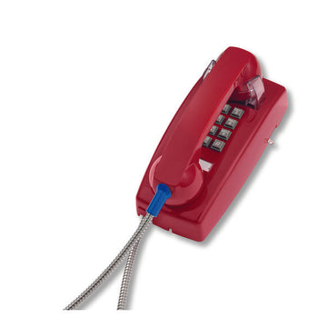 Cortelco ITT-2554-ARC-RD 255447arc20m Wall Phone W/armored Cord