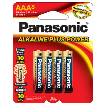 Panasonic Aklaline Size "AAA" Plus Power (8-Pack)