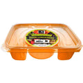 4 Compartment Rectangle Foodserver Lunchbox Food Container Orange